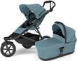 Детская коляска Thule Urban Glide 3 (Black/Mid Blue) с люлькой Bassinet (Mid Blue)