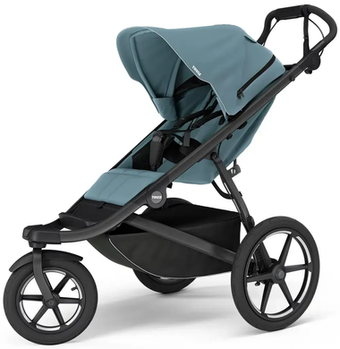 Детская коляска Thule Urban Glide 3 (Black/Mid Blue) с люлькой Bassinet (Mid Blue)