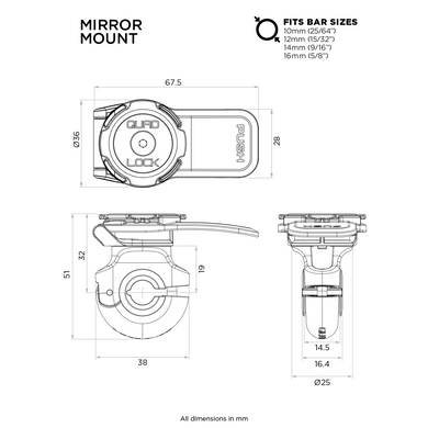 Кріплення Thule QuadLock&trade; Mirror Mount