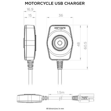 Зарядное устройство Thule Quad Lock Moto USB Charger