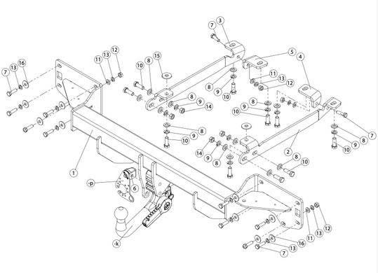 Фаркоп Land Rover Range Rover Sport (L494) - GDW 2411t60 () ціна 36 812 грн