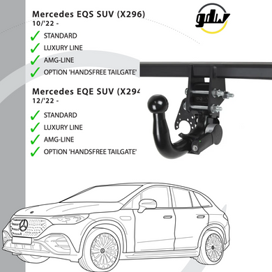 Фаркоп Mercedes EQE SUV (X294) / EQS SUV (X296) - GDW 2774T60 () цена 33 708 грн