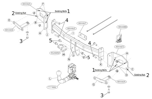 Фаркоп BYD Seal - Thule/Brink 4055000 () ціна 36 327 грн