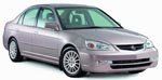 Багажник на дах Acura EL 4-дверний седан з 2001 по 2005 на гладкий дах