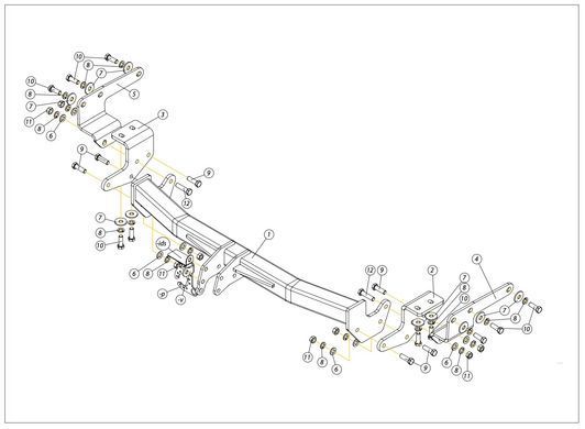 Фаркоп Nissan X-Trail - GDW 2729T60