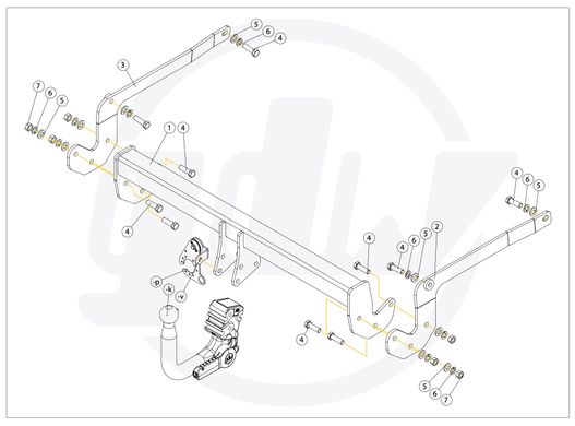 Фаркоп Toyota Camry (XV70) - GDW 2407T60 () цена 29 052 грн