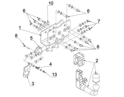 Фаркоп Toyota Land Cruiser Prado 250 - Auto Hak O106V