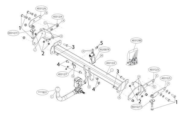 Фаркоп Alfa Romeo Tonale - Brink (Thule) 4031200