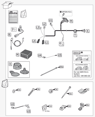 Проводка (электрика, модуль, блок согласования) фаркопа Ford Tourneo Connect / Transit Connect - ECS Electronics