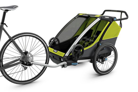 Мультиспортивный велоприцеп Thule Chariot Cab 2 (Chartreuse/Dark Shadow) цена 28 558 грн