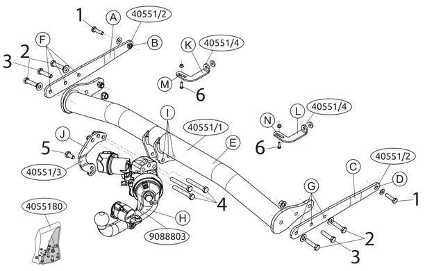 Фаркоп Volkswagen Tiguan - Brink (Thule) 4055140