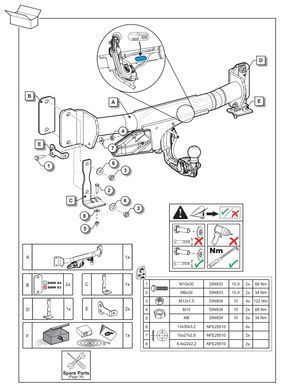 Фаркоп BMW X3 / BMW X4 - Oris 400046
