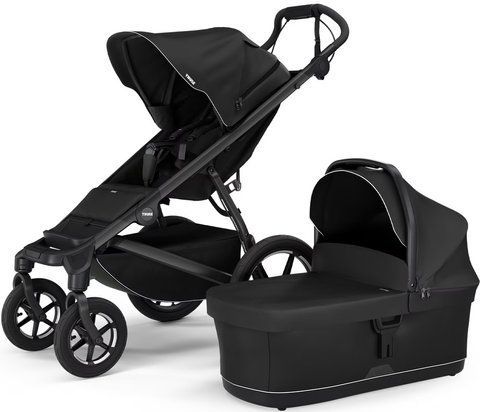 Дитячий візочок Thule Urban Glide 4-wheel (Black/Black) з люлькою Bassinet (Black)