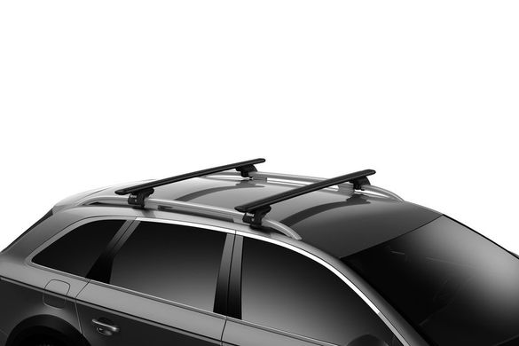 Багажник Thule Evo WingBar для автомобілів c рейлінгами (Чорный) ціна 16 298 грн