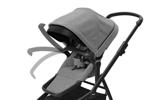 Универсальная детская коляска Thule Sleek (Gray Melange on Black) цена 29 999 грн