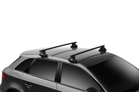 Багажник Thule Evo SquareBar для автомобилей с гладкой крышей (Черный) цена 13 197 грн