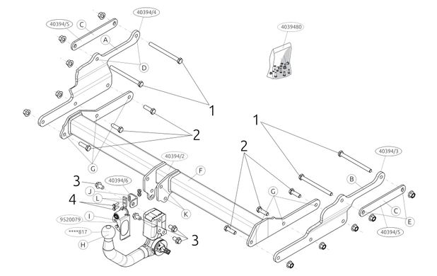 Фаркоп Hyundai Staria - Thule/Brink 4039400 () ціна 35 357 грн