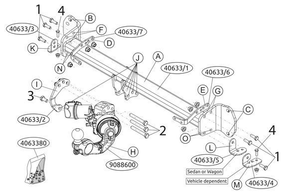 Фаркоп BMW 5 - Brink (Thule) 4063340