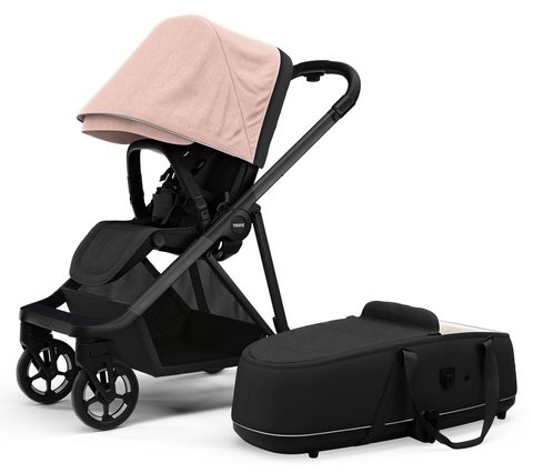 Дитячий візочок з люлькою Thule Shine (Misty Rose on Black) ціна 34 999 грн