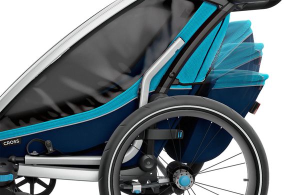Мультиспортивная детская коляска Thule Chariot Cross (Thule Blue/Poseidon) цена 25 078 грн