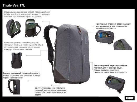 Рюкзак Thule Vea Backpack 17L (blue´n´red) цена 2 599 грн