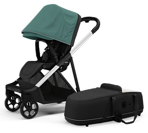 Дитячий візочок з люлькою Thule Shine (Mallard Green/Aluminium) ціна 32 999 грн