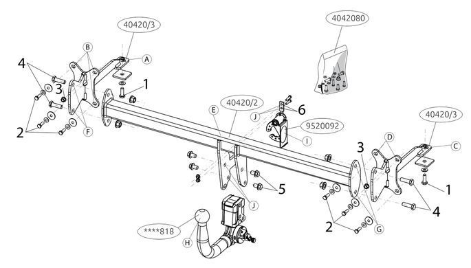 Фаркоп MG 5 - Brink (Thule) 4042000